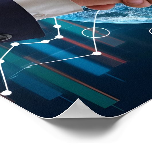 Zakenlieden handdruk poster (Hoek)