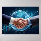 Zakenlieden handdruk poster (Voorkant)