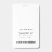 Zakenlogo QR-code afgestudeerde verpleegster foto Badge (Achterkant)