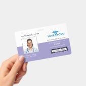 Zakenlogo Zorg Personeel Foto ID Badge (Handheld)
