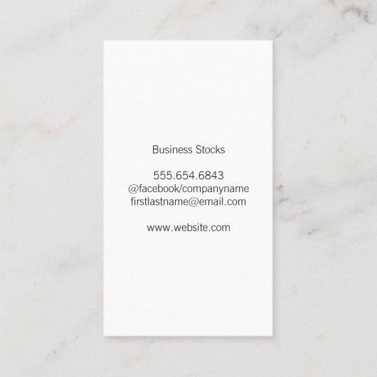 Zakenman | Aandelen Financiën Visitekaartje (Achterkant)