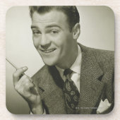 zakenman bier onderzetter (Voorkant)