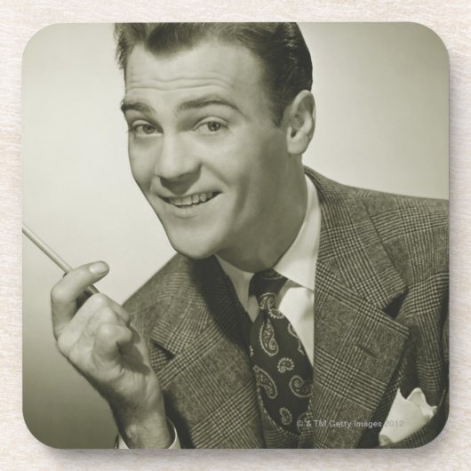 zakenman bier onderzetter (Voorkant)