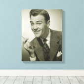 zakenman canvas afdruk (Insitu (Houten vloer))