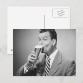 Zakenman Drink Beer Briefkaart (Voorkant / Achterkant)