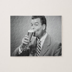 Zakenman Drink Beer Legpuzzel
