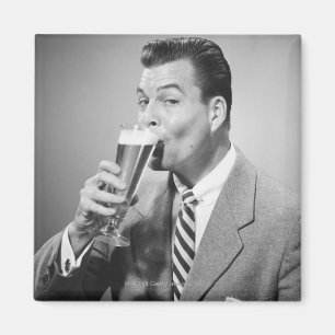 Zakenman Drink Beer Magneet