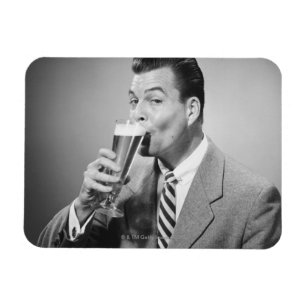 Zakenman Drink Beer Magneet