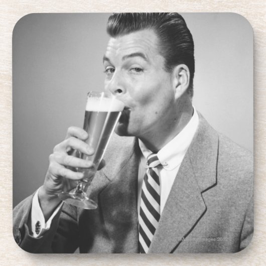 Zakenman Drink Beer Onderzetter (Voorkant)