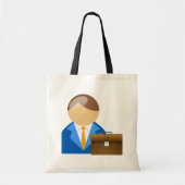 Zakenman en Briefcase Canvas tas (Voorkant)