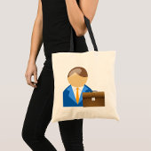 Zakenman en Briefcase Canvas tas