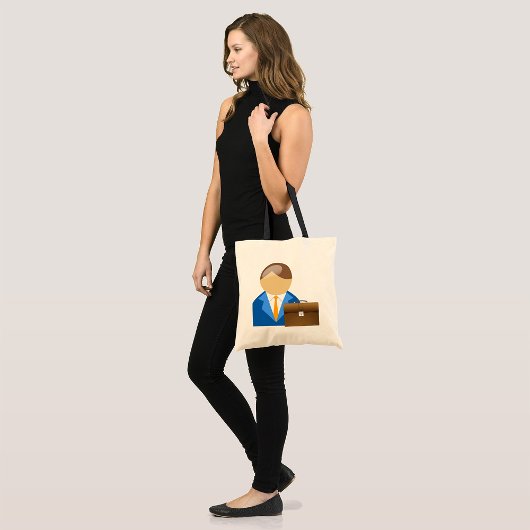 Zakenman en Briefcase Canvas tas