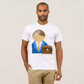 Zakenman en kleine Mannen T-shirt (Voorkant volledig)