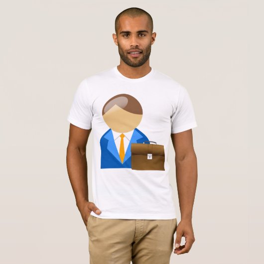 Zakenman en kleine Mannen T-shirt (Voorkant volledig)