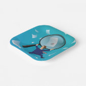 Zakenman en schrijvers papieren bordje (Gebogen)