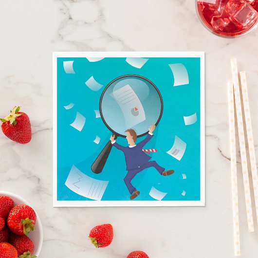 Zakenman en schrijvers servet