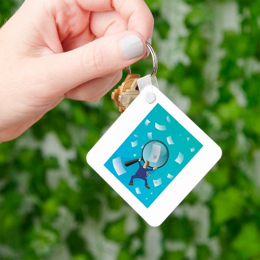 Zakenman en schrijvers sleutelhanger
