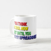 Zakenman Grappige spreadsheet gezegde koffie mok (Voorkant links)