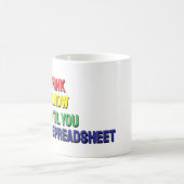 Zakenman Grappige spreadsheet gezegde koffie mok (Center)