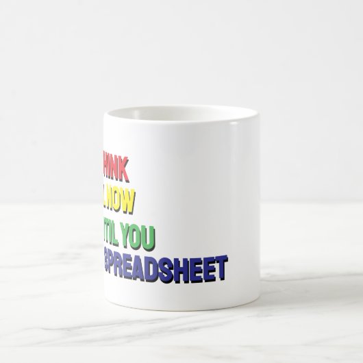Zakenman Grappige spreadsheet gezegde koffie mok (Center)