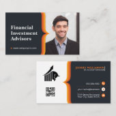 Zakenman lacht | Bedrijf | QR-code  Visitekaartje (Voorkant / Achterkant)