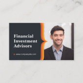 Zakenman lacht | Bedrijf | QR-code  Visitekaartje (Voorkant)