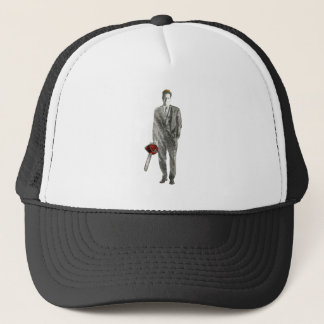 Zakenman met chain Saw Trucker Pet