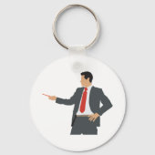 Zakenman met wijzer in een Suit-Sleutelhanger Sleutelhanger (Voorkant)