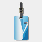 Zakenman op weg naar de toekomst bagagelabel (Voorkant verticaal)