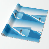 Zakenman op weg naar de toekomst cadeaupapier (Uitgerold)