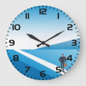 Zakenman op weg naar de toekomst grote klok (Voorkant)