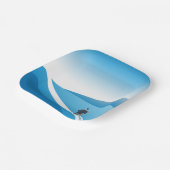 Zakenman op weg naar de toekomst papieren bordje (Gebogen)