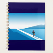 Zakenman op weg naar de toekomst planner (Voorkant)