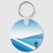 Zakenman op weg naar de toekomst sleutelhanger (Voorkant)