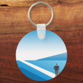 Zakenman op weg naar de toekomst sleutelhanger (Voorkant)