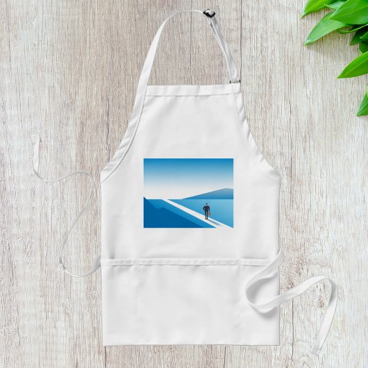 Zakenman op weg naar de toekomst standaard schort