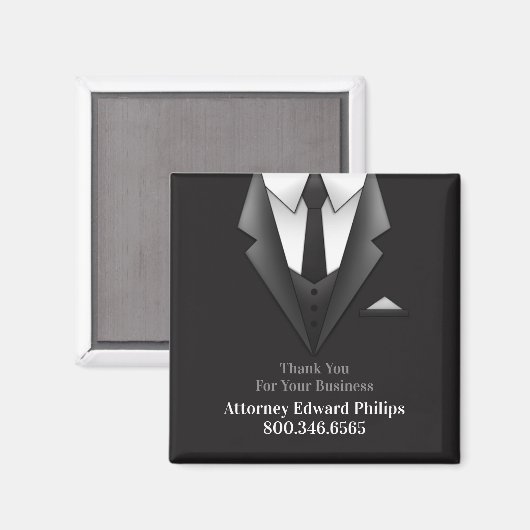 Zakenman pak magneet (Voorkant / Achterkant)