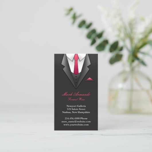 Zakenman pak Visitekaartje (Staand voorkant)