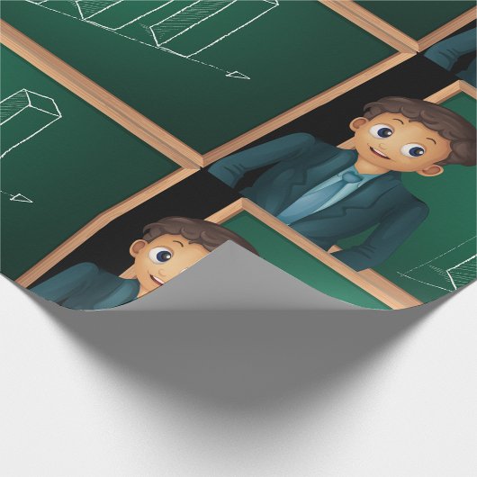 Zakenman presenteert inpakpapier