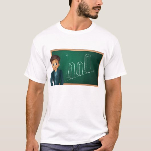 Zakenman presenteert Mannen T-Shirt (Voorkant)