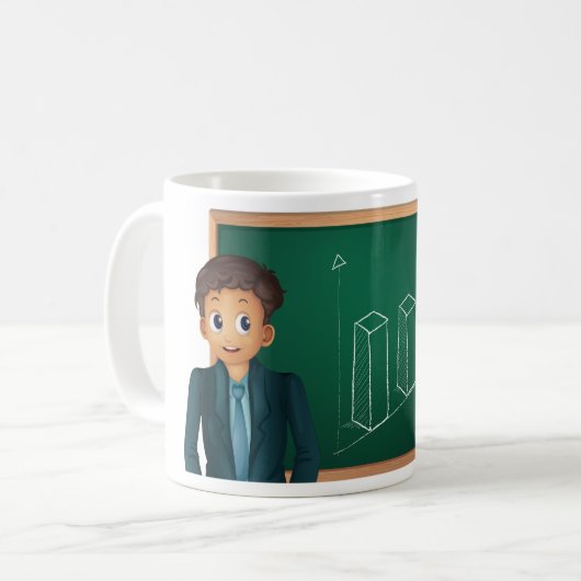 Zakenman presenteert Mok (Voorkant links)