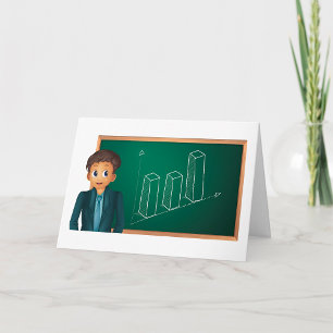 Zakenman presenteert Wenskaarten Kaart
