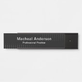 Zakenman Professioneel Modern Zwart Deurbordje (Voorkant)