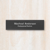 Zakenman Professioneel Modern Zwart Deurbordje (Voorkant)