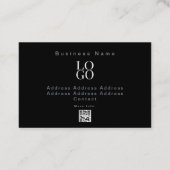 Zakenman Professionele Moderne Foto Zwart Visitekaartje (Achterkant)