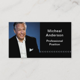 Zakenman Professionele Moderne Foto Zwart Visitekaartje