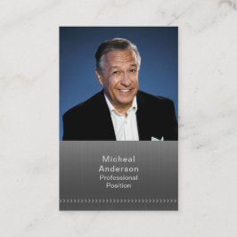 Zakenman Professionele Moderne Foto Zwart Zilver Visitekaartje