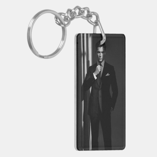 Zakenman Sleutelhanger Mannen's Gift voor Labor Da (Voorkant Links)