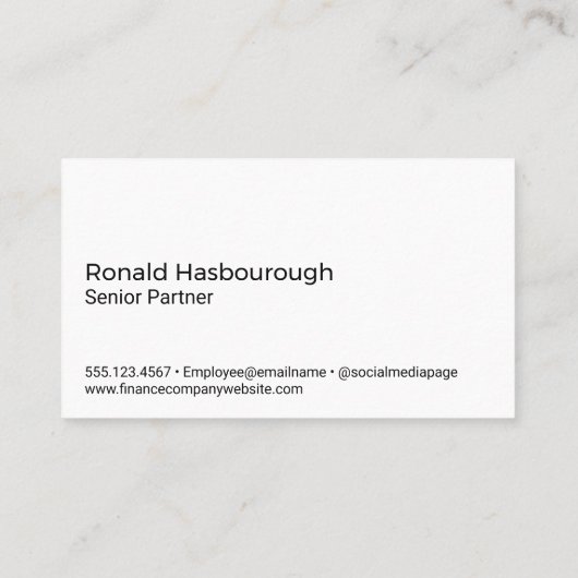 Zakenman Tekent Grafiek van Financieel Overzicht Visitekaartje (Achterkant)