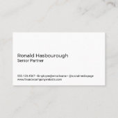 Zakenman tekent grafiek van financiële grafiek visitekaartje (Achterkant)